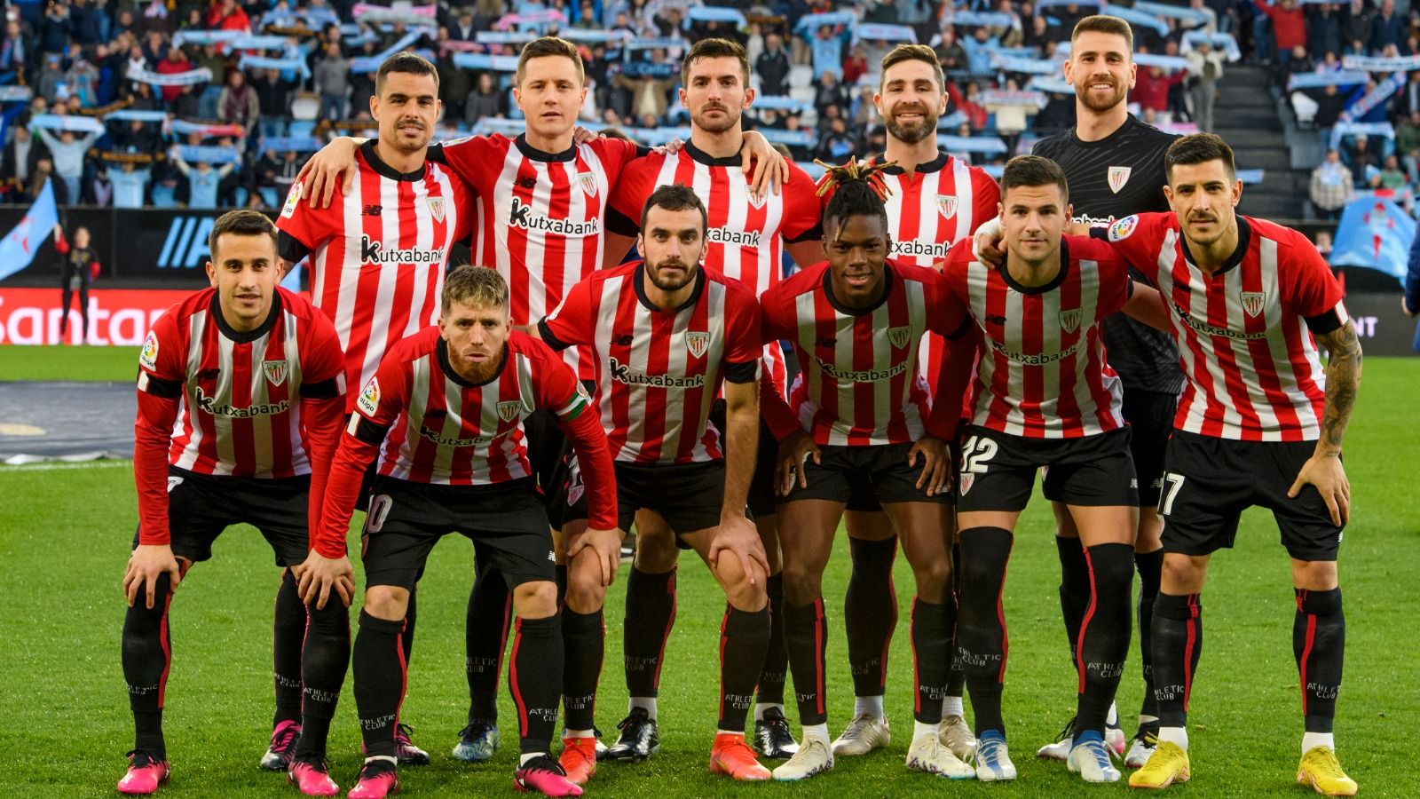Once del Athletic de Valverde ante el Celta en Balaídos.