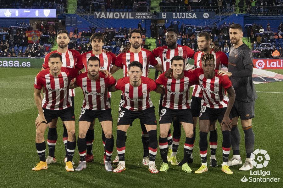 Once del Athletic ante el Getafe en el Coliseum.