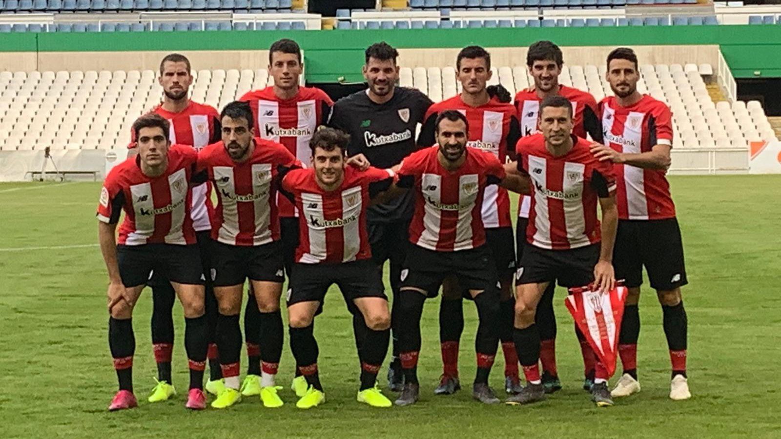  El once del Athletic Club en pretemporada ante el Racing.