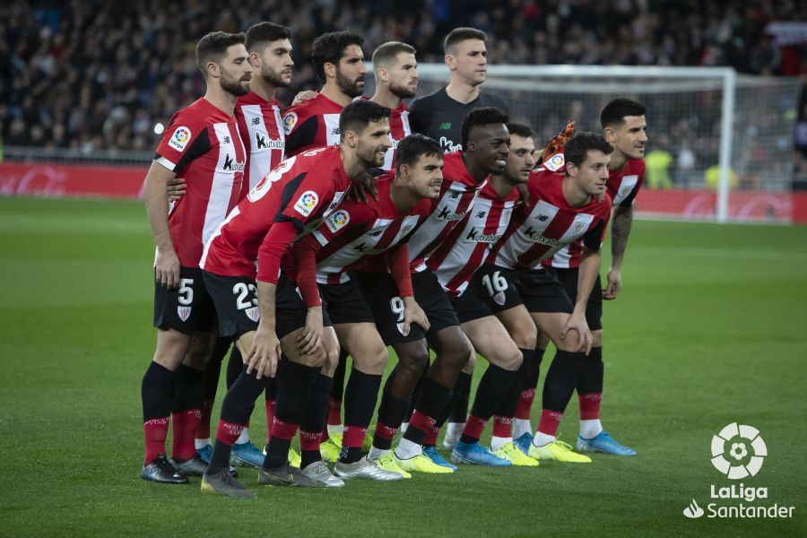  Once del Athletic Club en el Santiago Bernabéu este domingo.