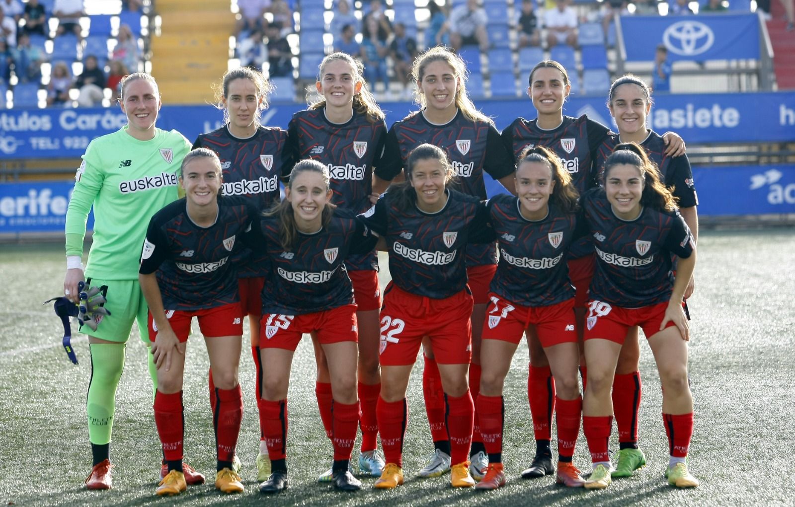  Este fue el once del Athletic Club femenino este martes en La Palmera de Tenerife.