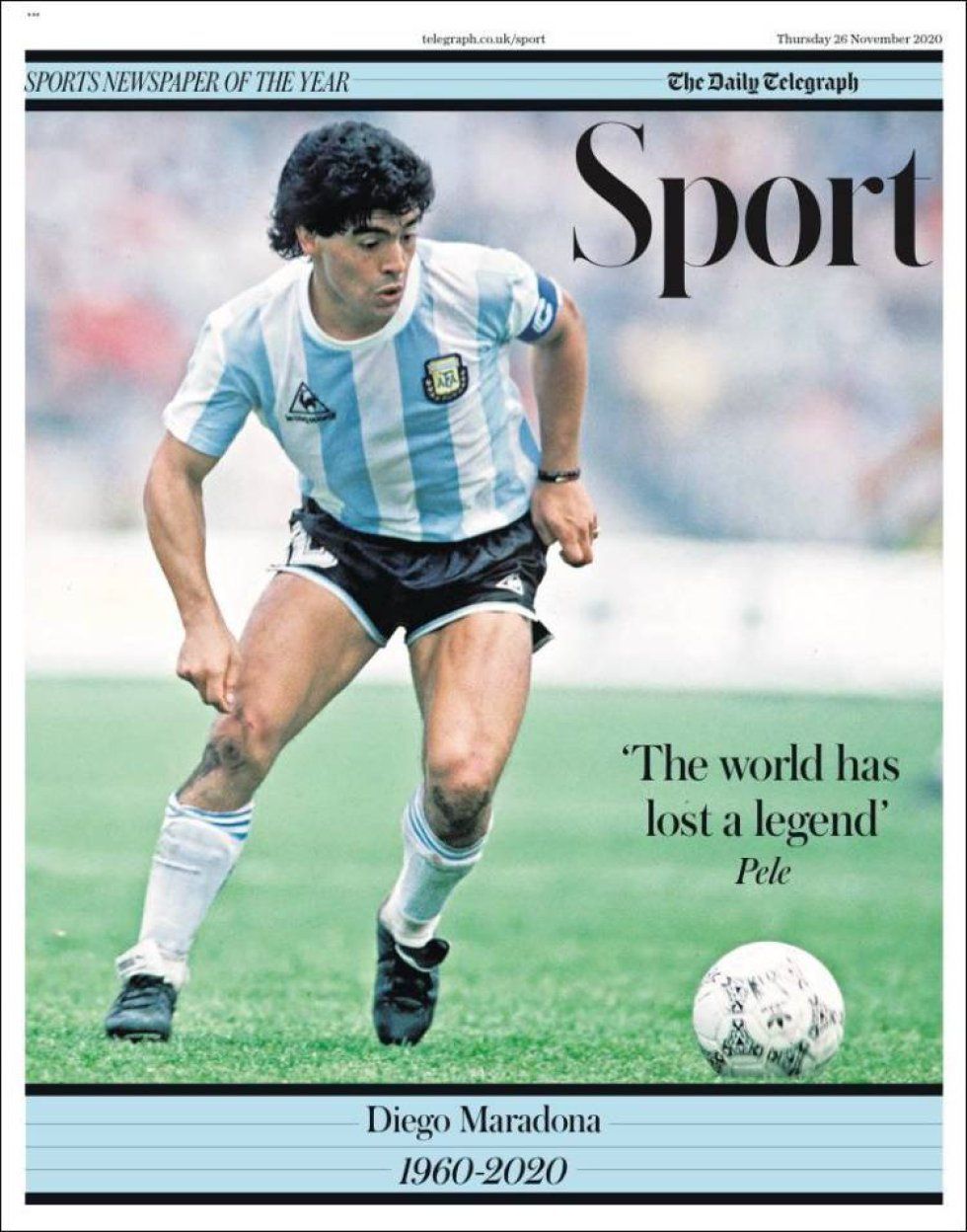  Portadas alrededor del mundo tras la muerte de Diego Maradona.