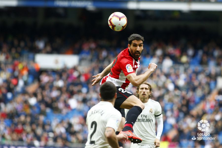Raúl García, durante el Real Madrid-Athletic Club.