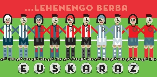 Imagen del folleto editado por el Ayuntamiento de Bilbao para el fomento del euskera.