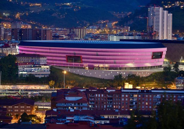  San Mamés se iluminará de color morado en el Día Internacional de la Mujer.