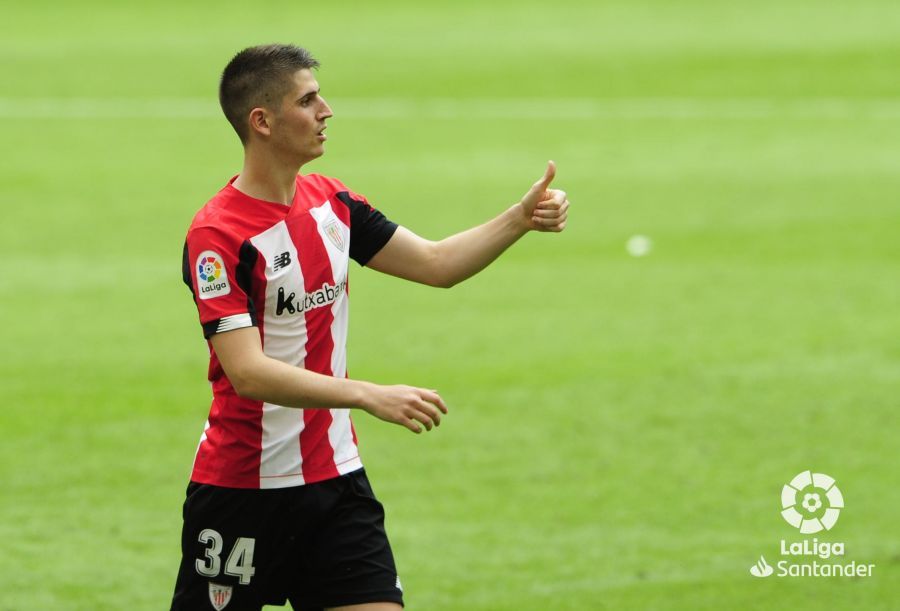 Oihan Sancet ha sido un gran protagonista en el triunfo ante el RCD Mallorca.