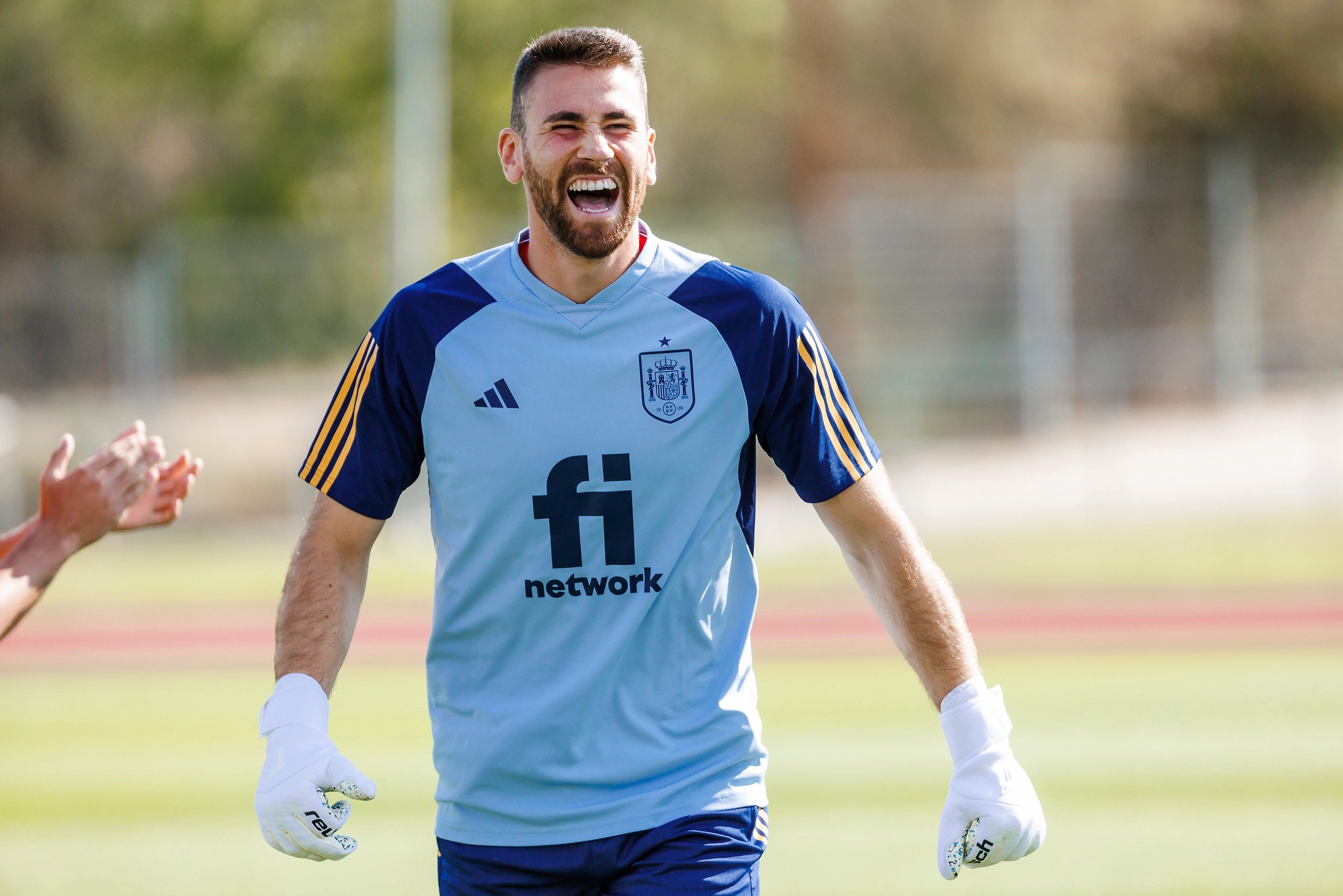  El guardameta del Athletic Club Unai Simón en Las Rozas.