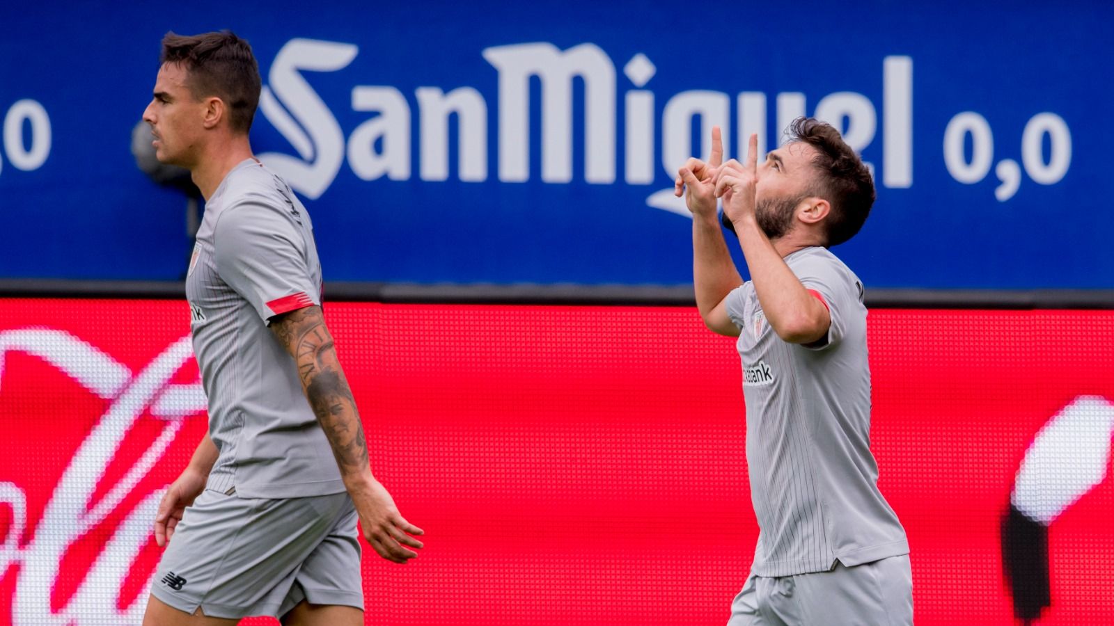  Unai López celebra uno de sus dos goles anotados al Eibar en Ipurua.