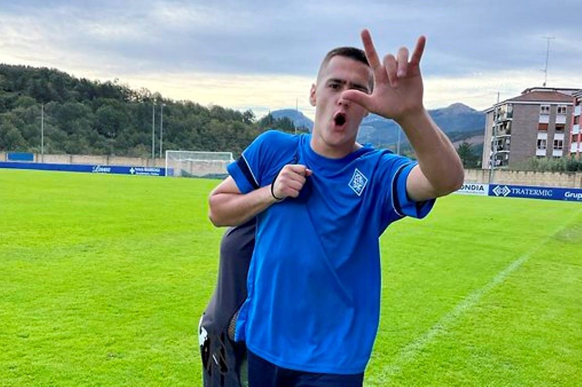 El jugador de la SD Amorebieta, cedido por el Eibar, Urko Izeta.