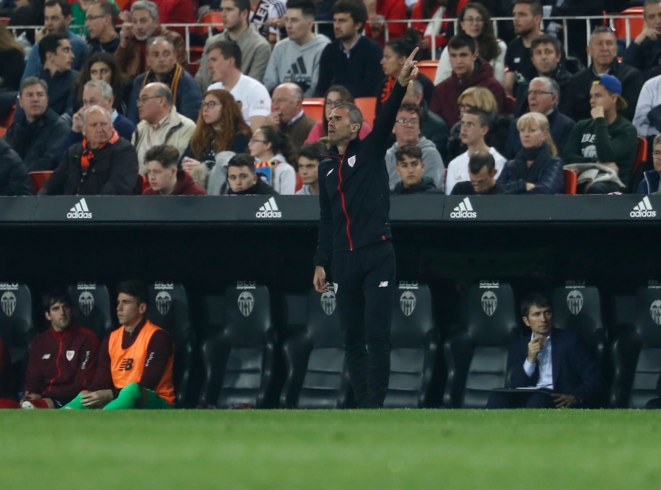  Gaizka Garitano en un Valencia-Athletic Club jugado en Mestalla.