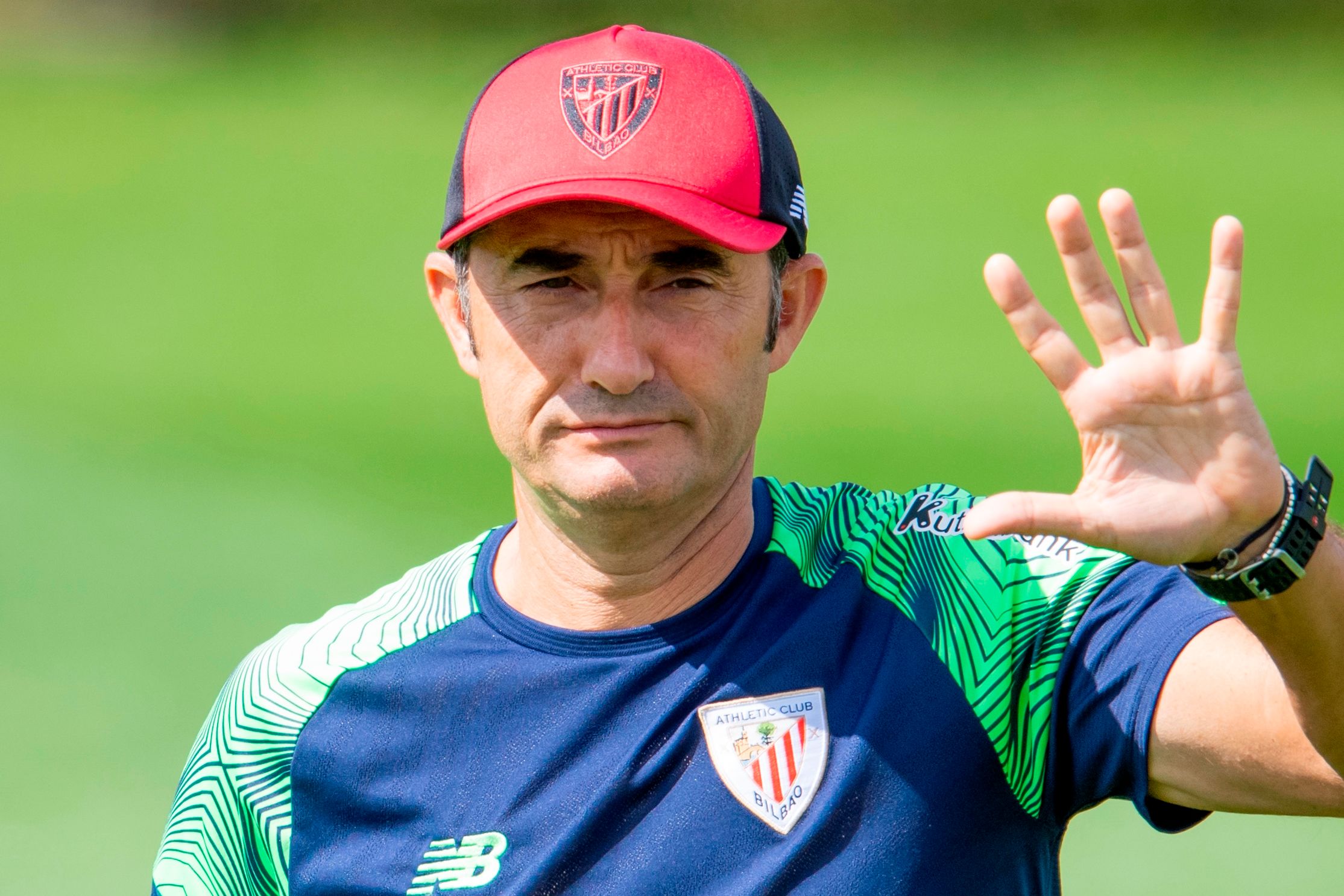 El entrenador, Ernesto Valverde, en la pretemporada.