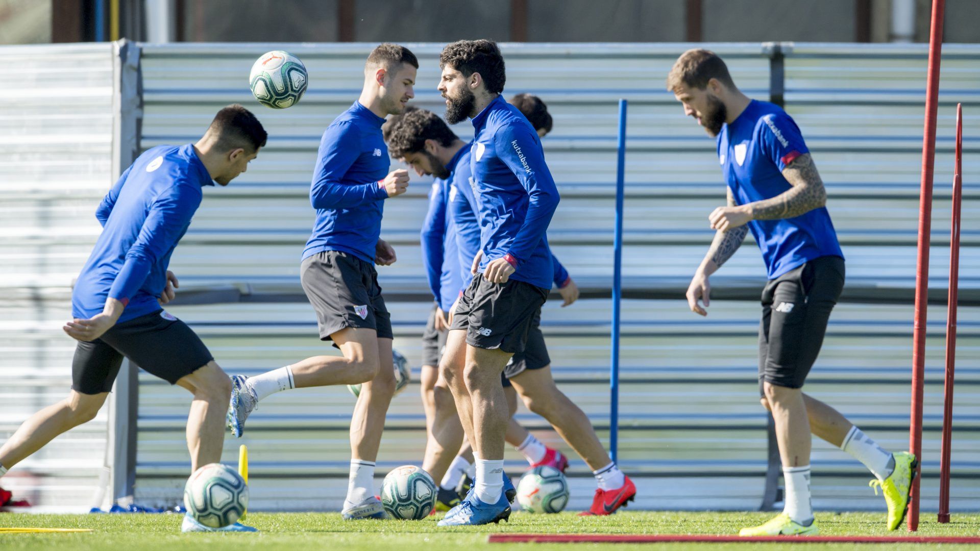  La plantilla del Athletic entrenando.