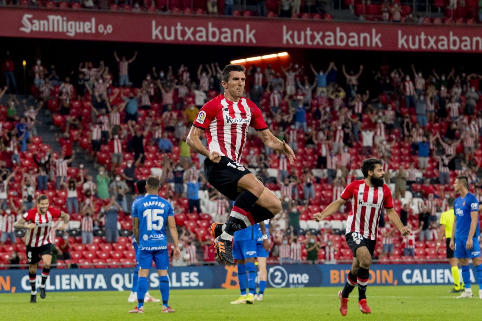  La atlética celebración del gol de Dani Vivian ante el Mallorca en San Mamés.
