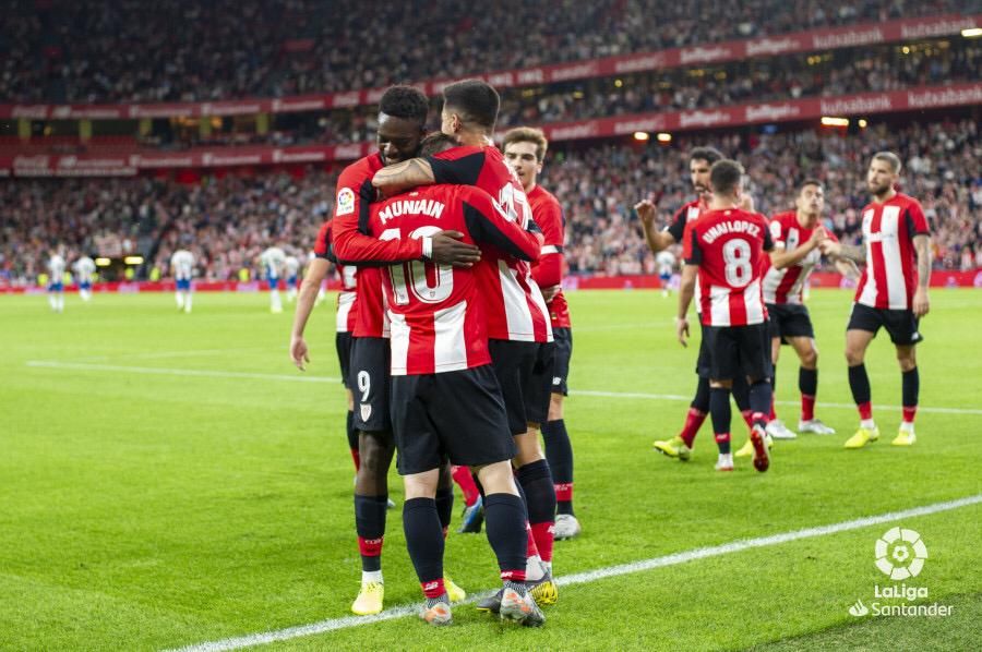  Los leones celebran uno de los goles frente al Espanyol.