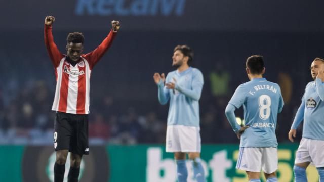 Iñaki Williams anotaba un gran gol en Balaídos a pase de Iago.