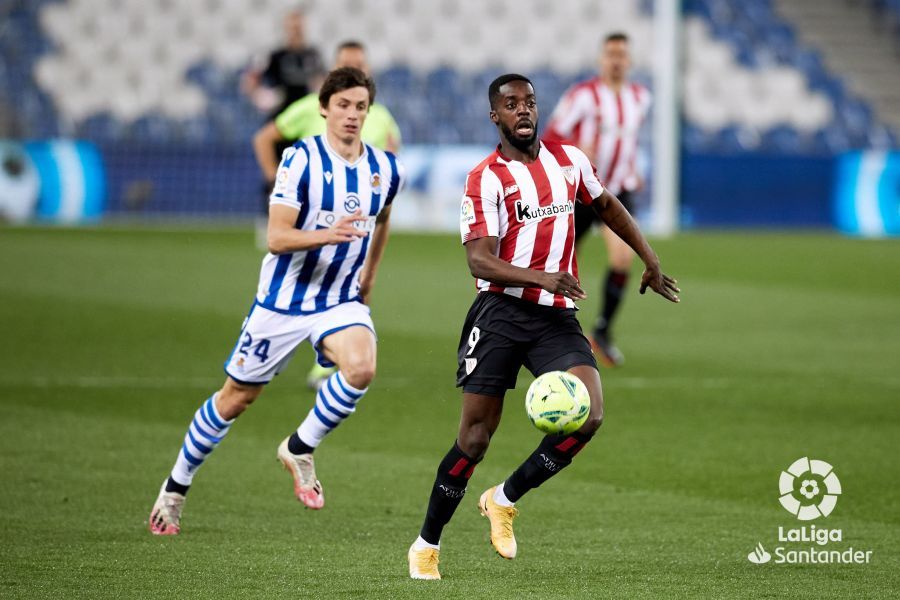 Iñaki Williams, durante el partido ante al Real en el Reale Arena.