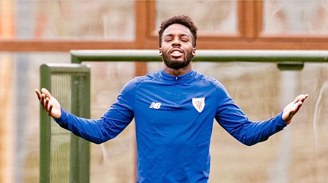  Iñaki Williams sumamente expresivo en el trabajo de Lezama.