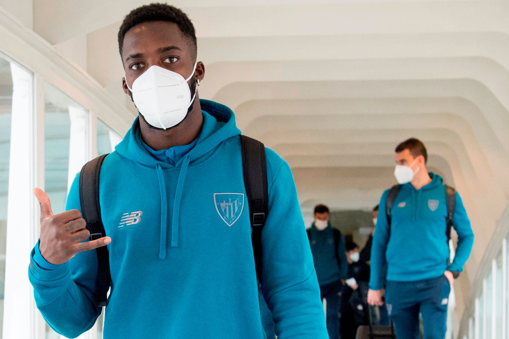 Iñaki Williams optimista antes de coger el avión a Andalucía.