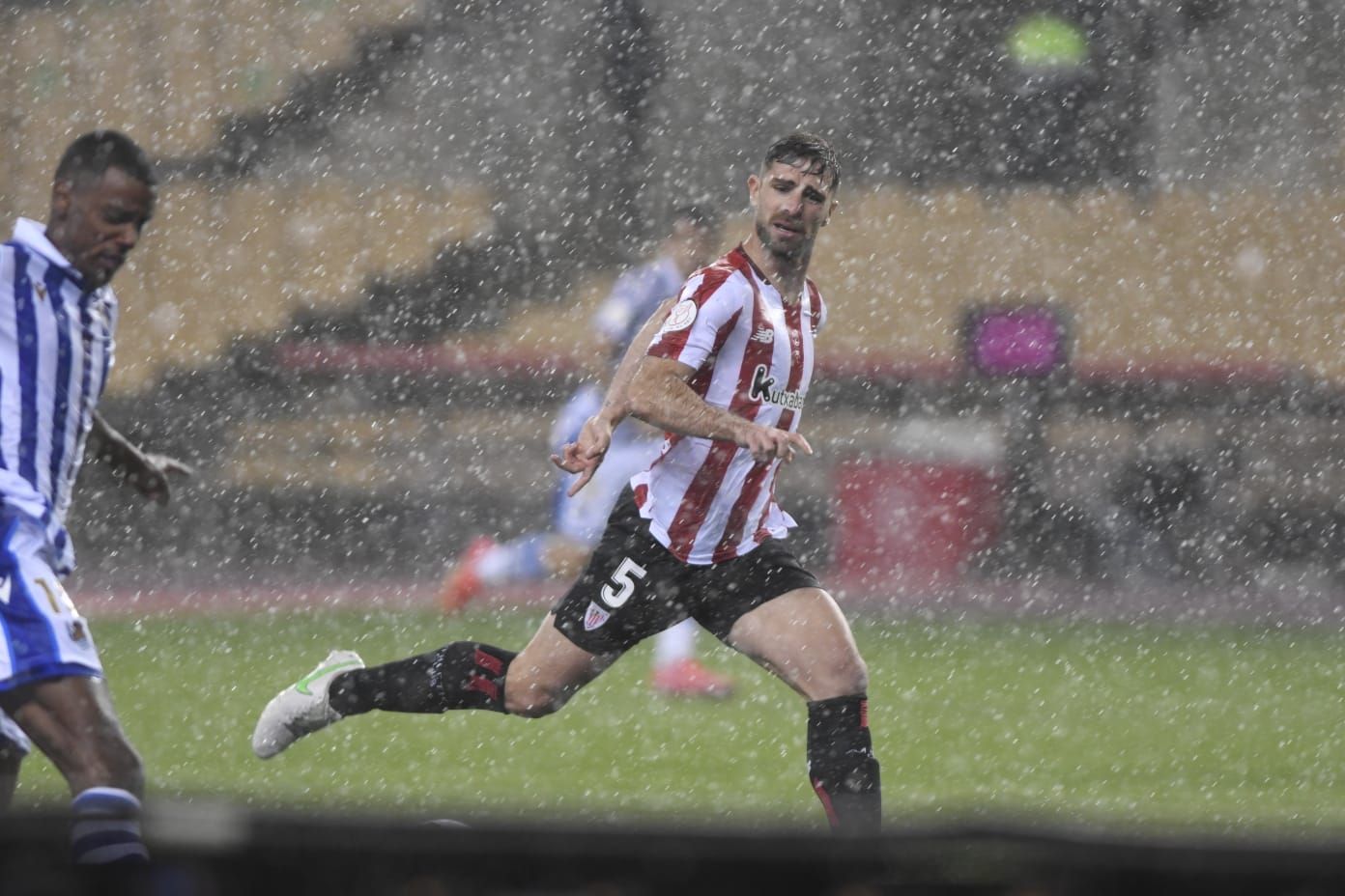 Yeray, durante un lance del Athletic ante la Real en la final de Copa.