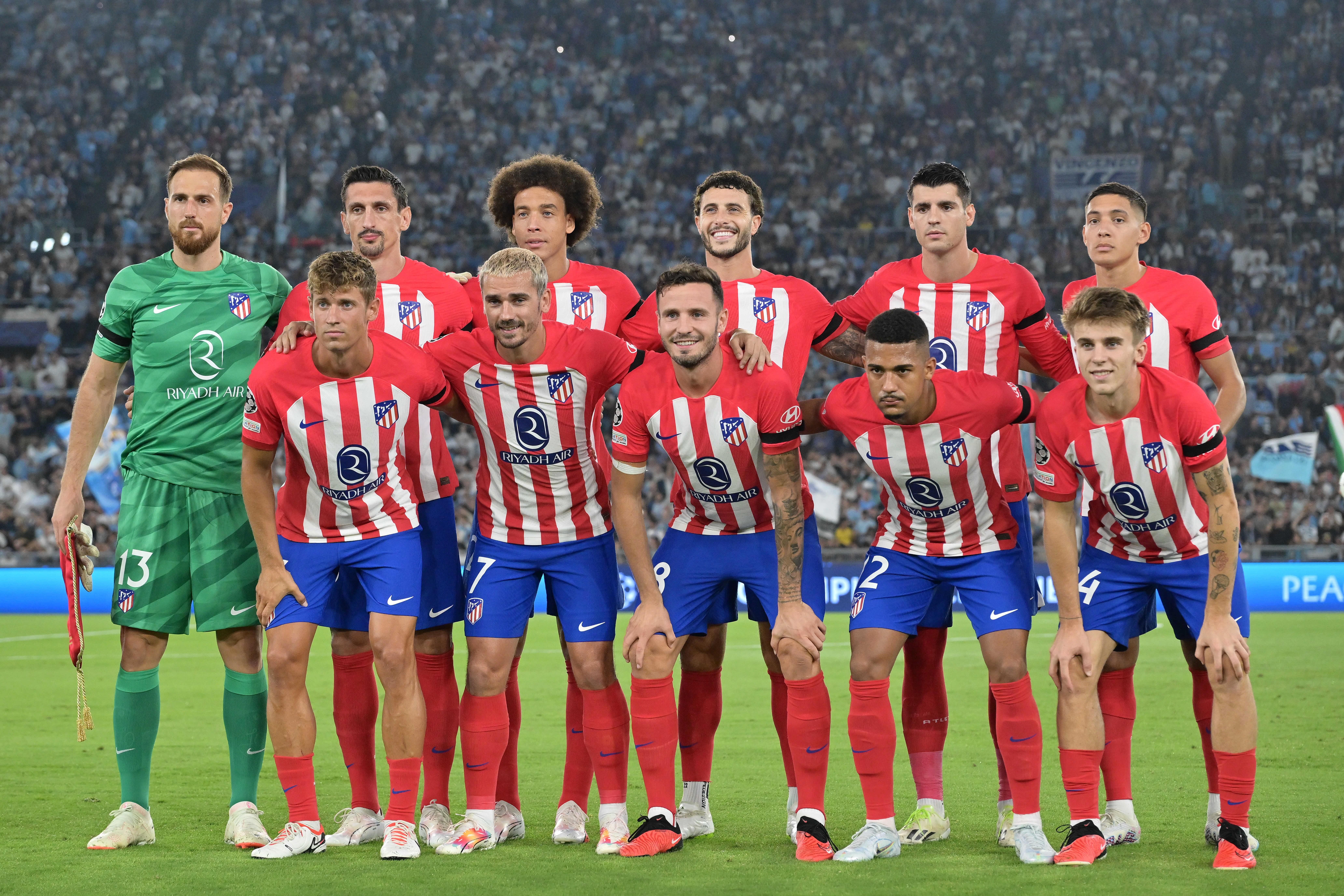 El once del Atlético de Madrid ante la Lazio.