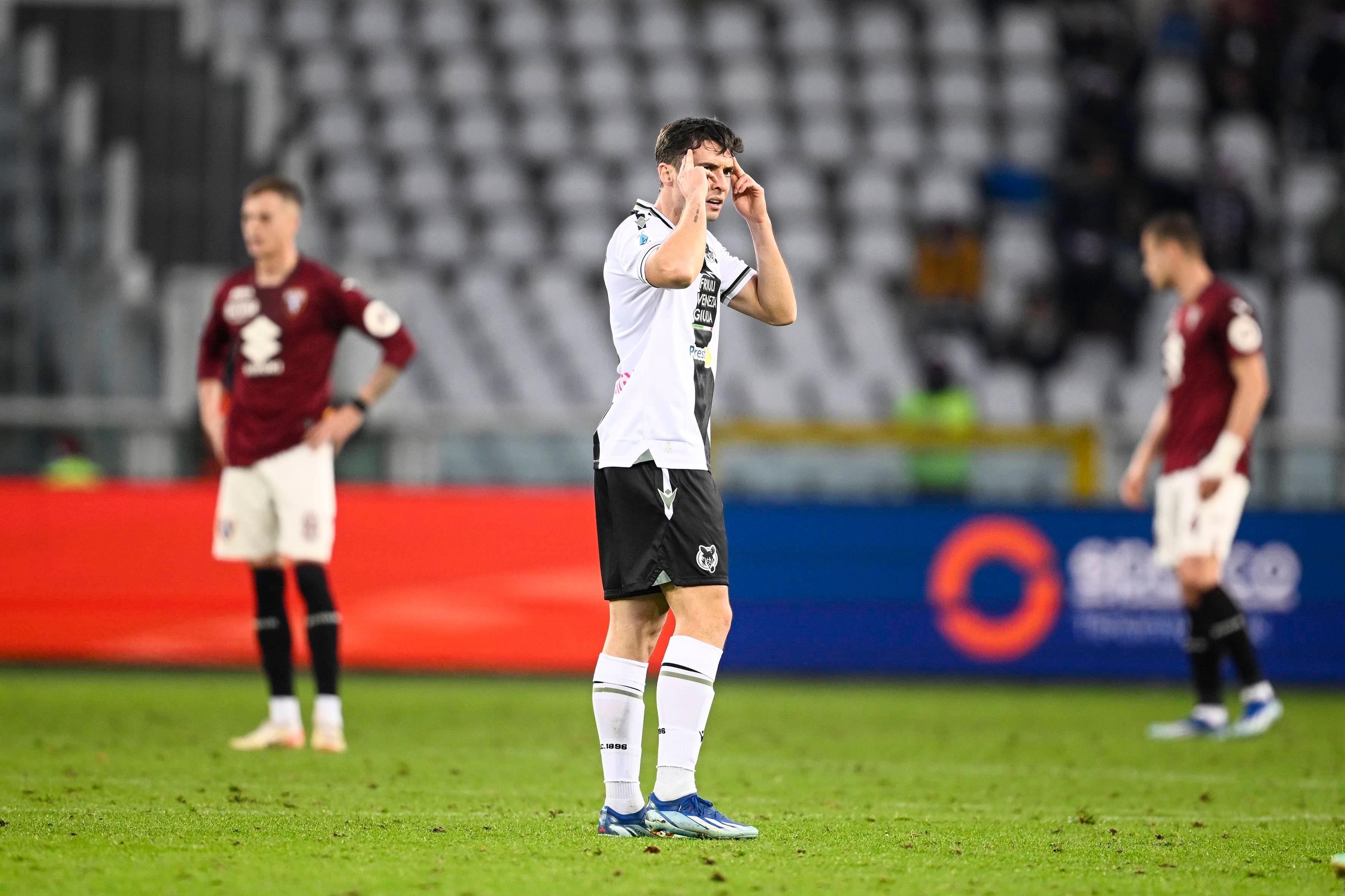 Oier Zarraga celebra su primer gol con Udinese.