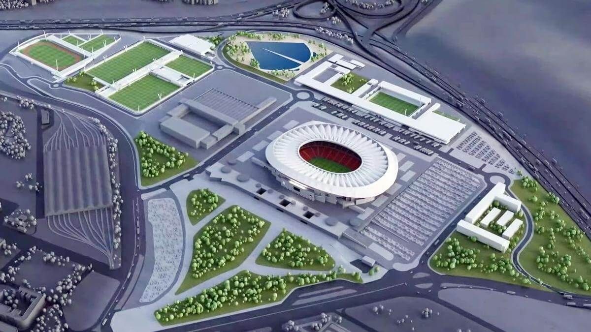 Recreación de la Ciudad Deportiva del Atlético de Madrid