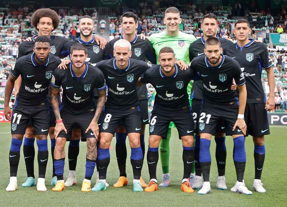  El once del Atlético de Madrid ante el Elche.