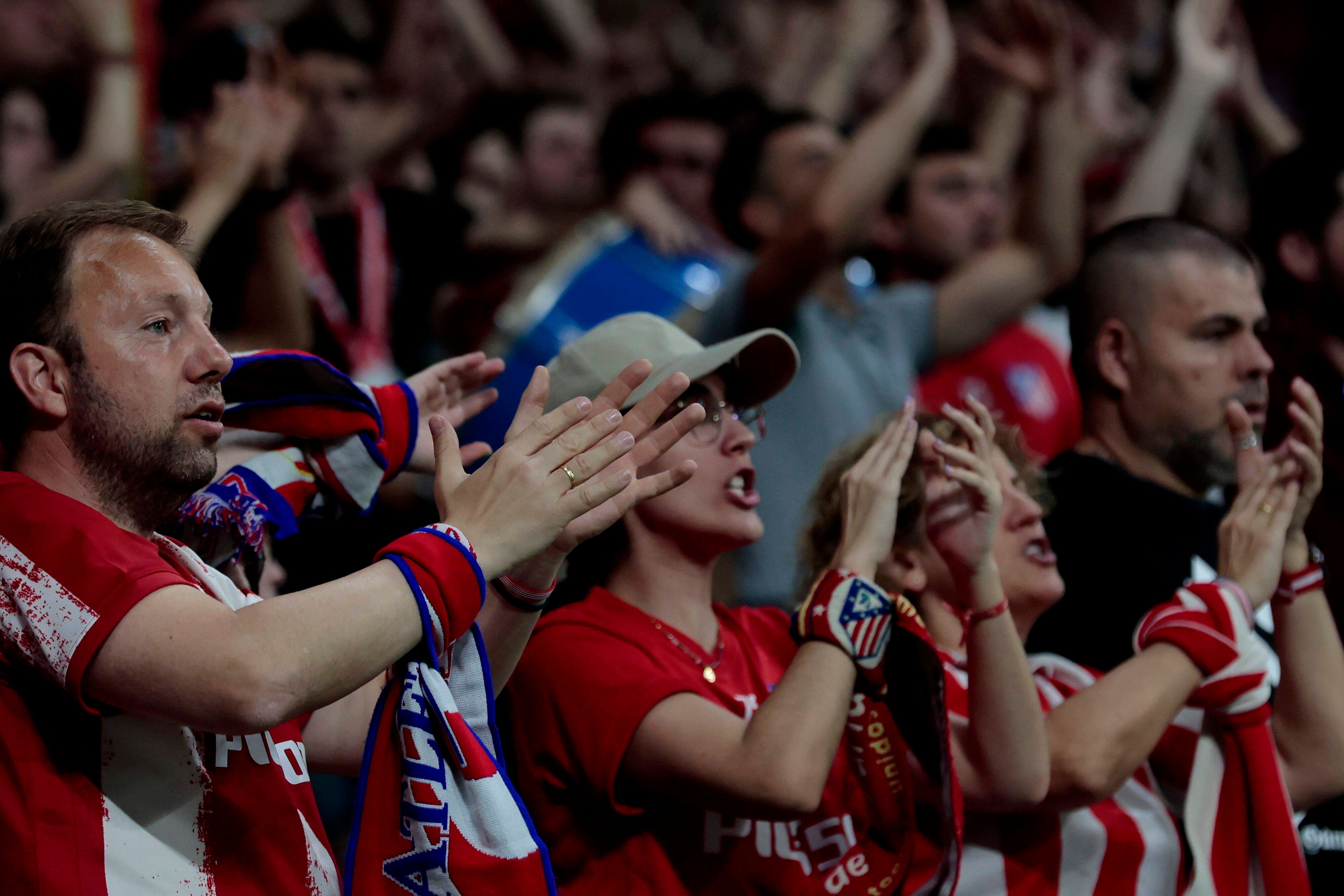  La afición del Atlético de Madrid, en el Metropolitano.