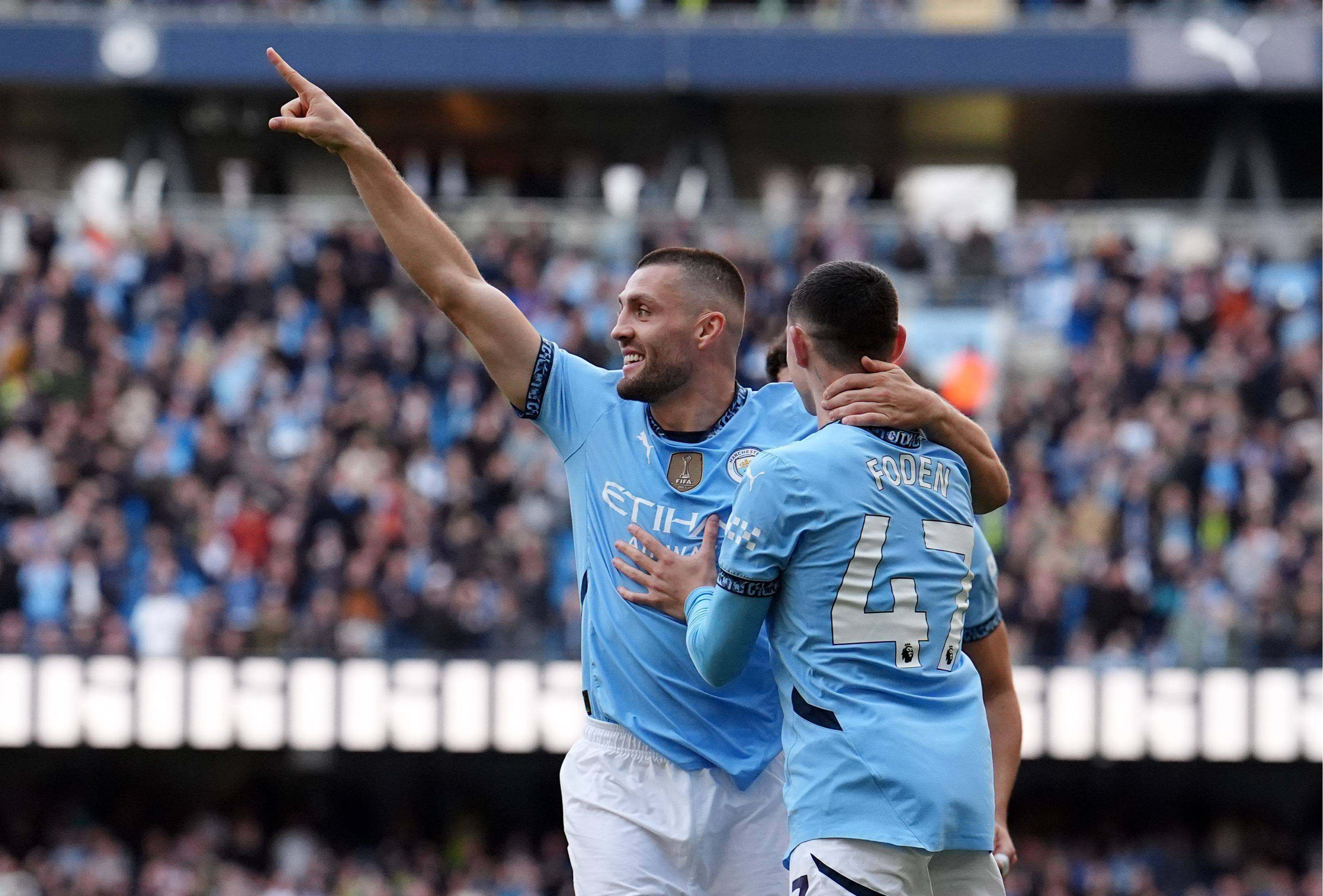  Mateo Kovačić celebra un gol con el Manchester City (Cordon Press)