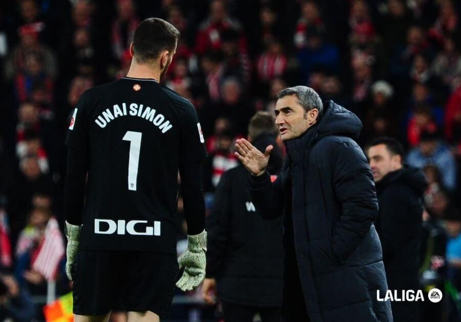 Ernesto Valverde decidirá si juega o no el portero del Athletic Club Unai Simón en San Mamés contra el Real Madrid