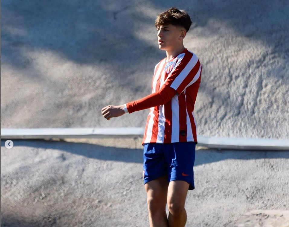  Alejandro Garnacho, en su etapa en el Atlético de Madrid (vía Instagram).