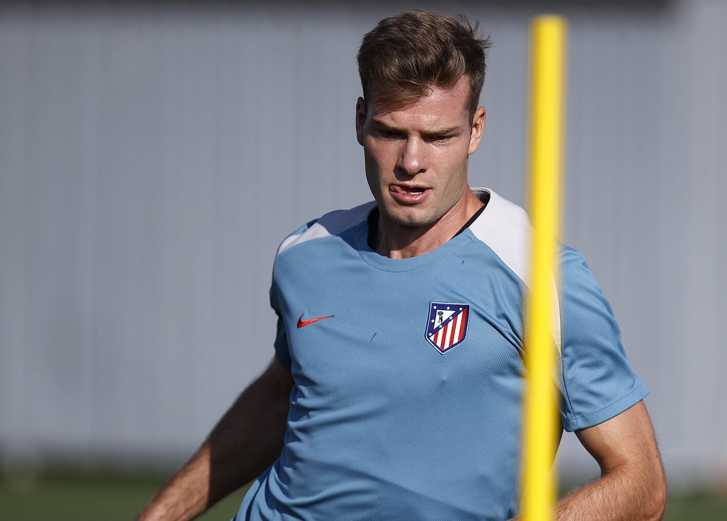  Alexander Sorloth, en una sesión del Atlético de Madrid.