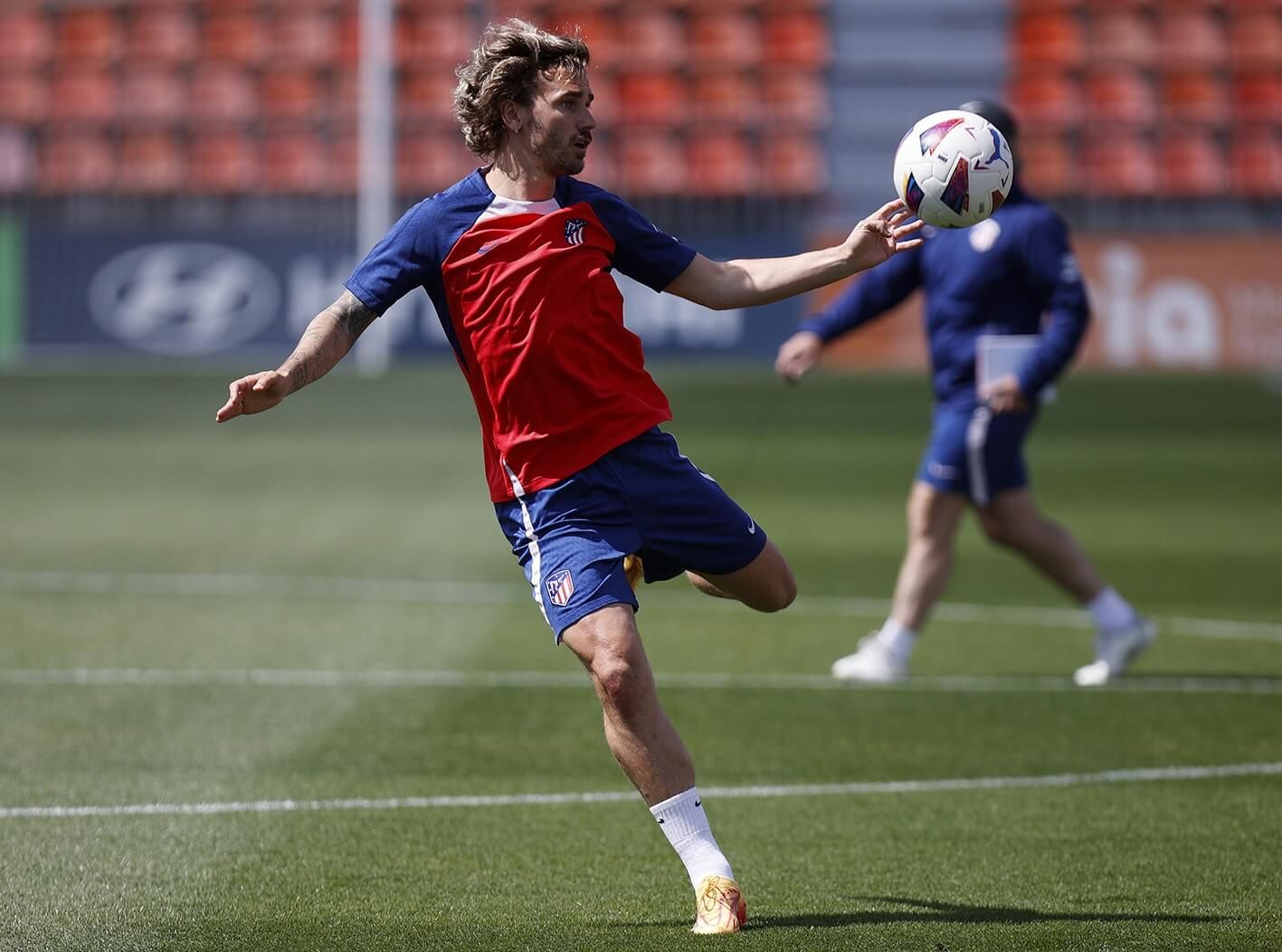  Antoine Griezmann, en una sesión del Atlético.