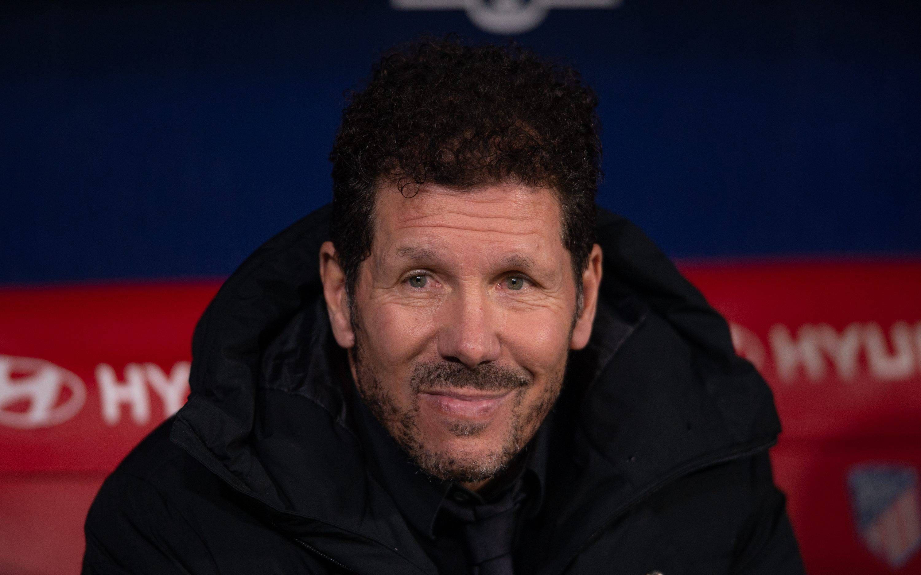  Simeone, en el Atlético de Madrid-Barcelona.