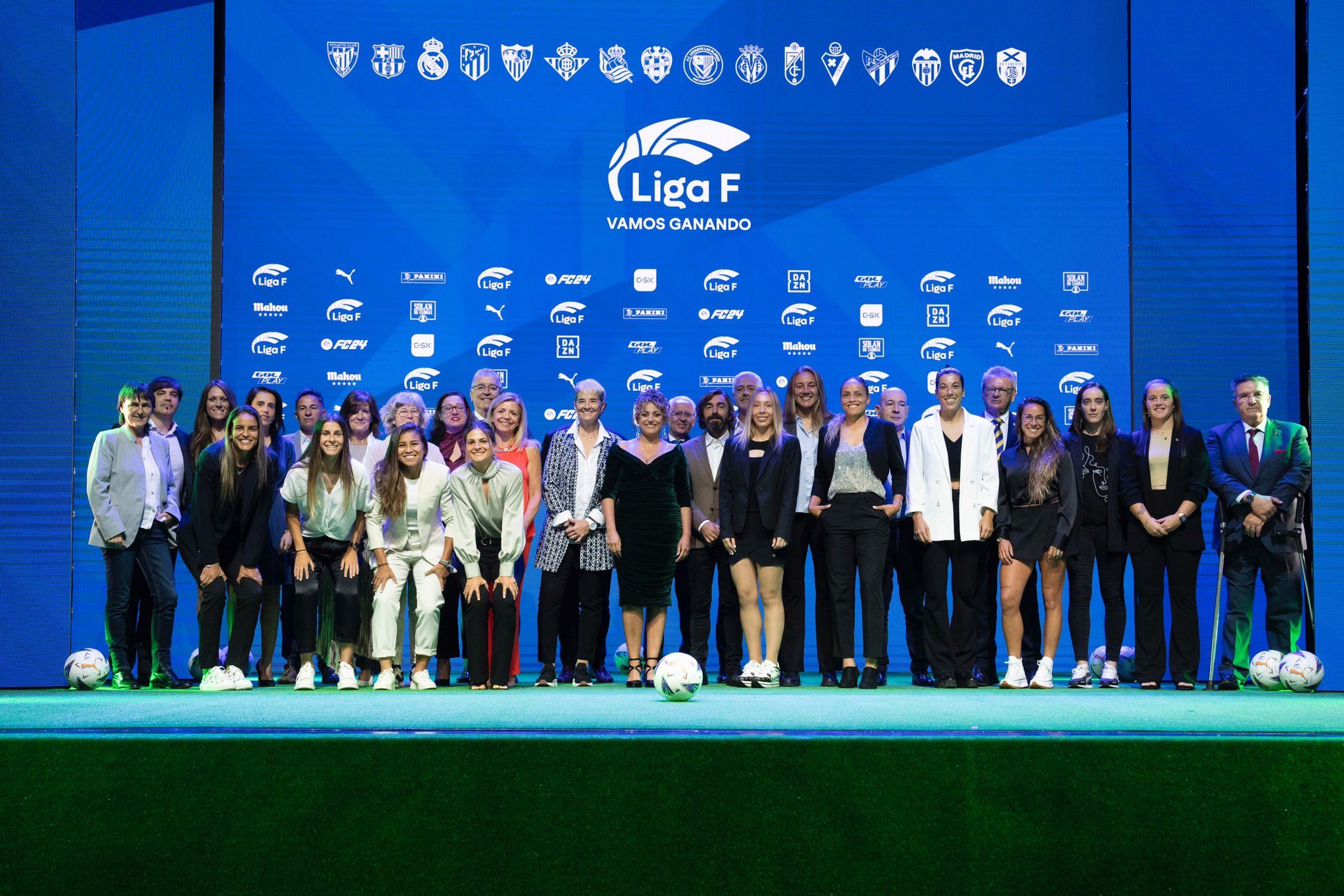 La presidenta de la Liga F, Beatriz Álvarez, tomó la palabra en la segunda edición de la gala. Foto: Liga F.