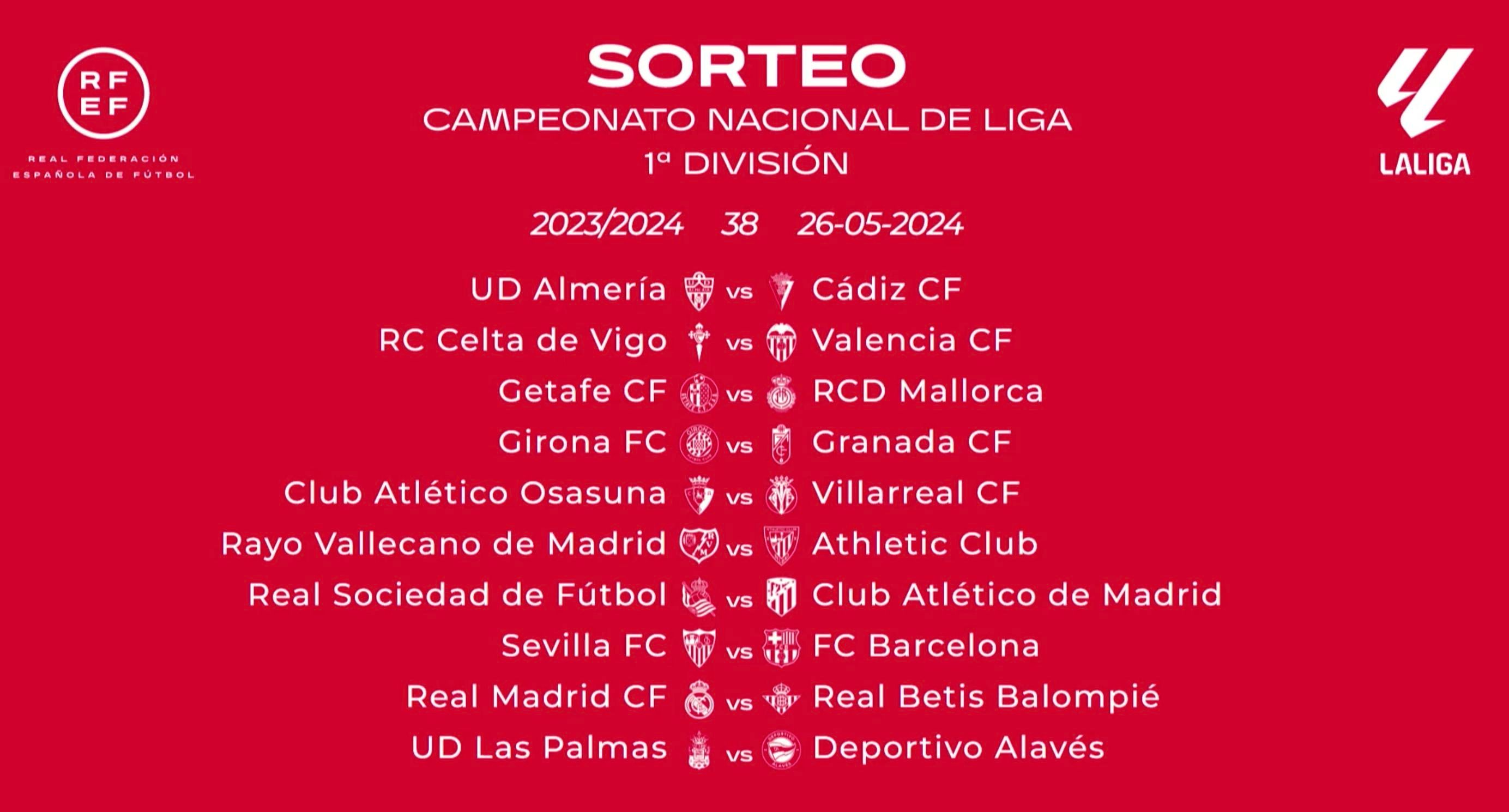  Última jornada de LaLiga 23/24