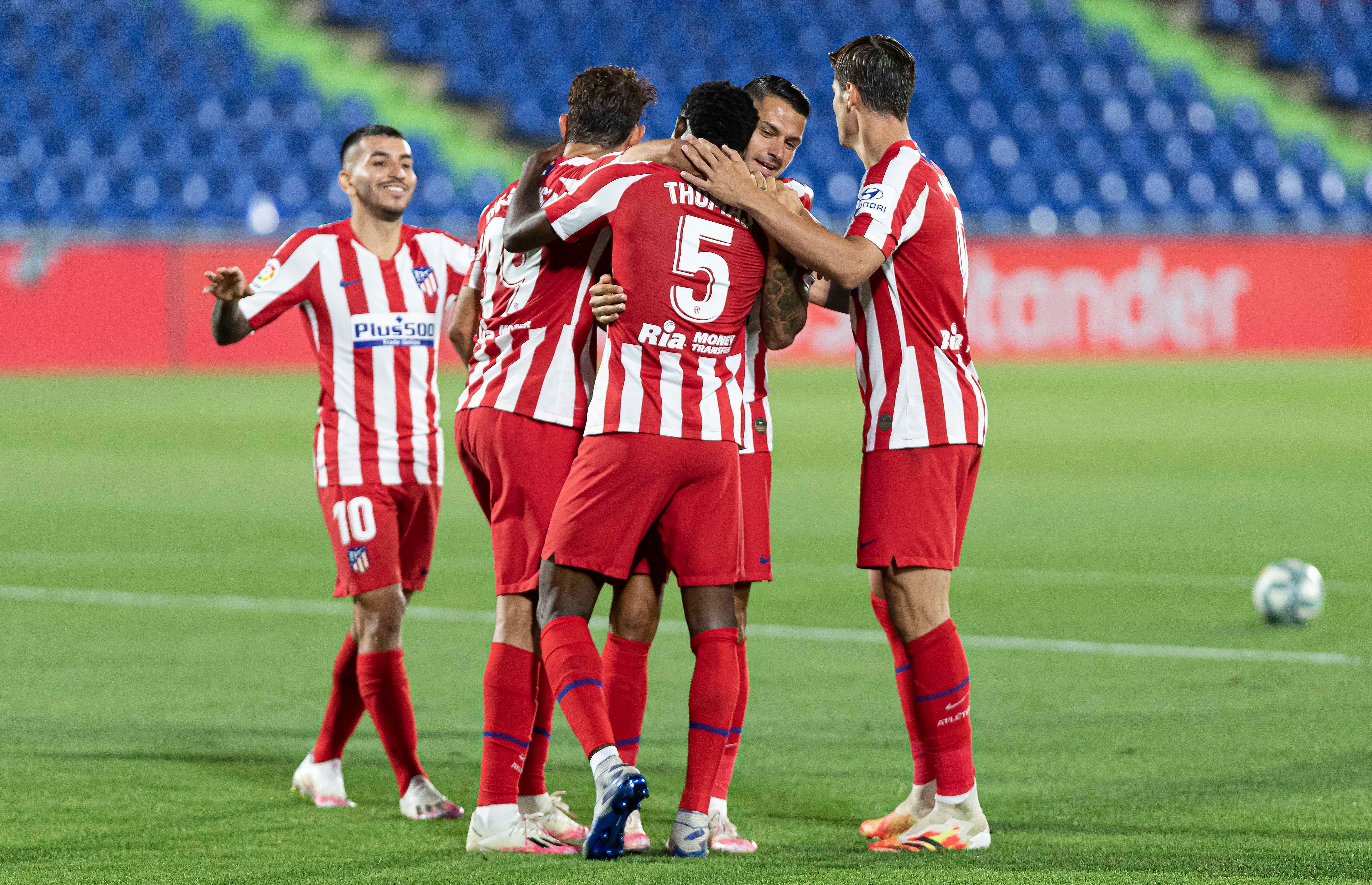  Thomas celebra el segundo gol del Atlético de Madrid.