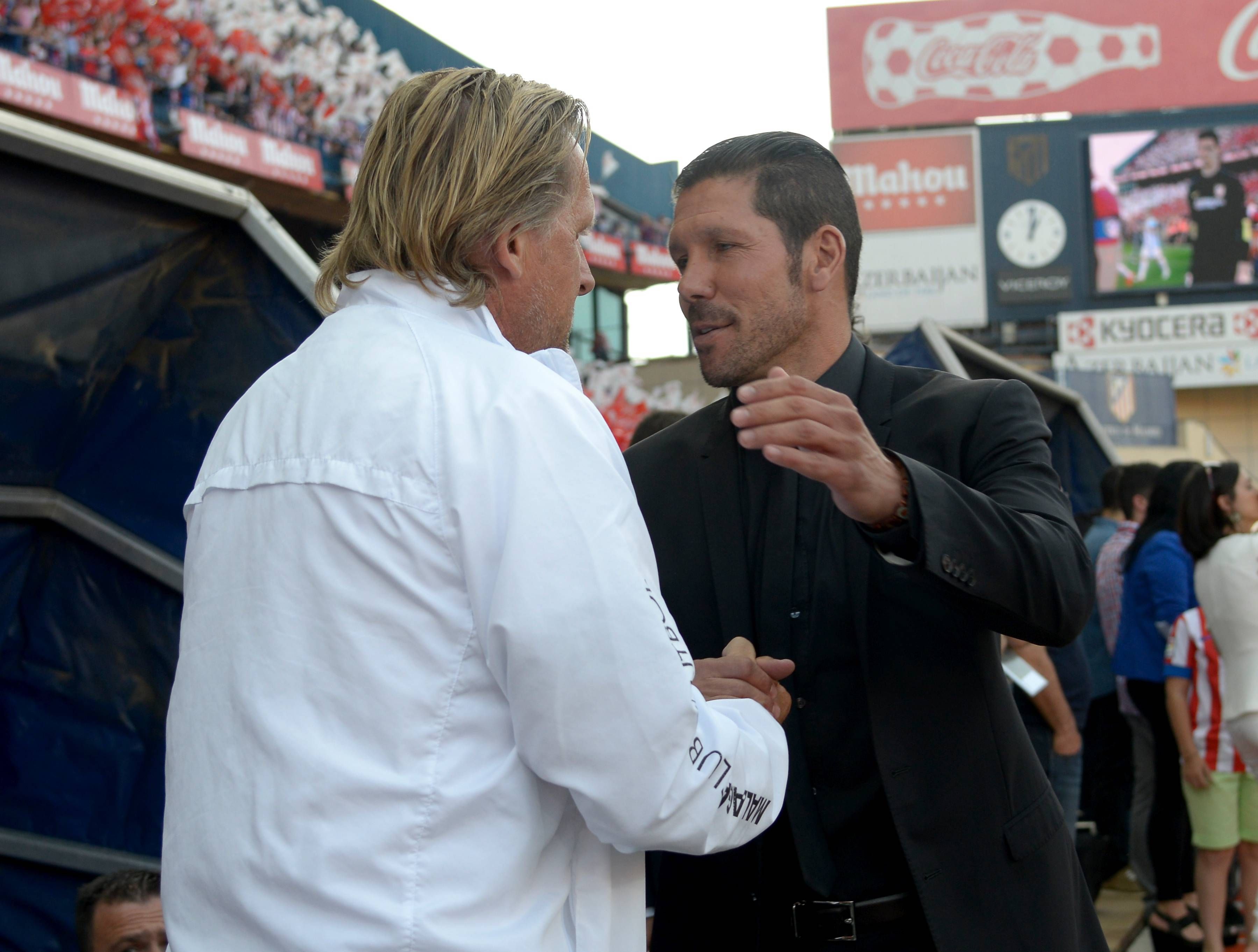  Simeone y Schuster, Atlético de Madrid contra Málaga año 2014.