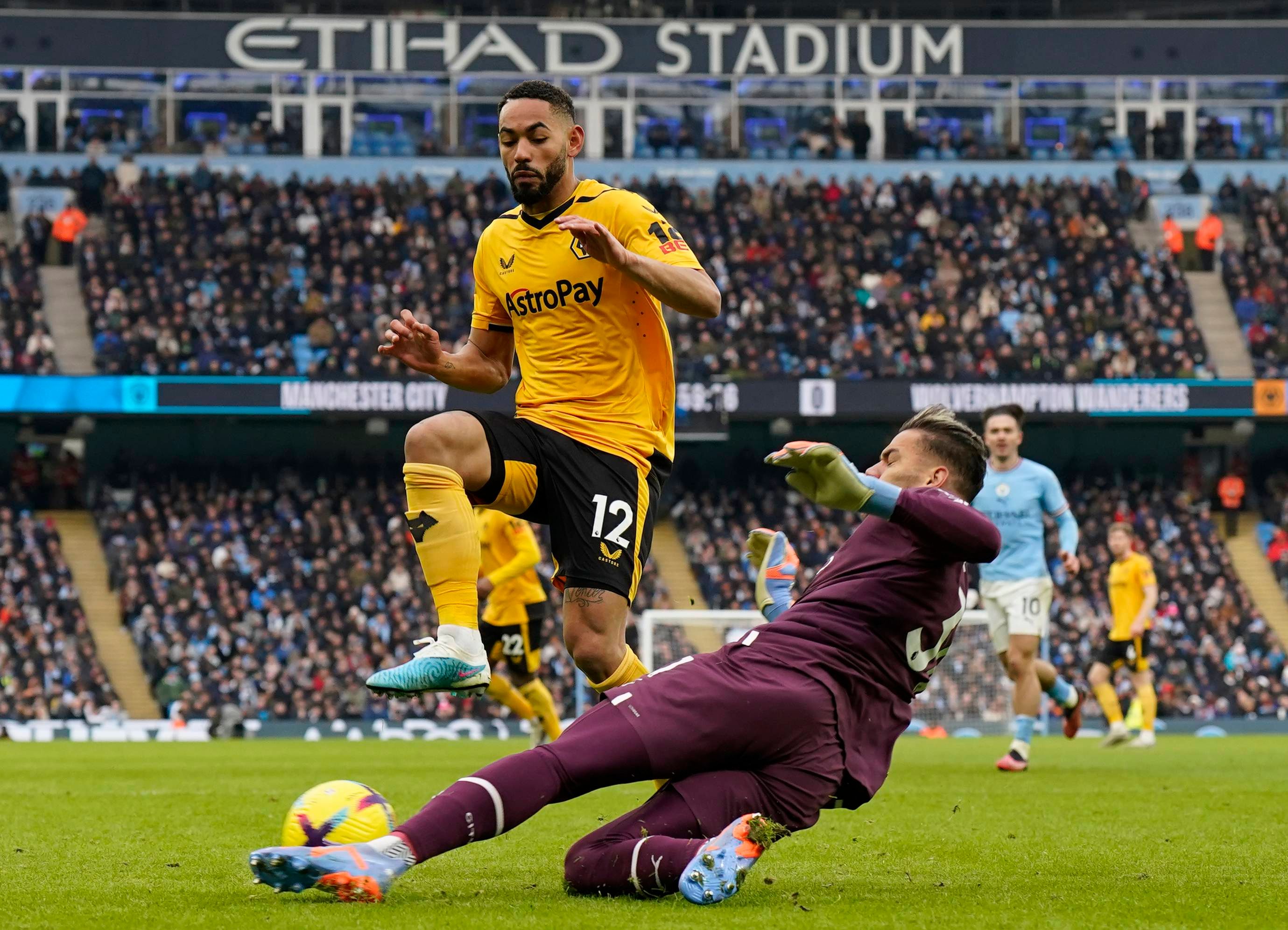  Cunha, en un partido con el Wolverhampton Wanderers.