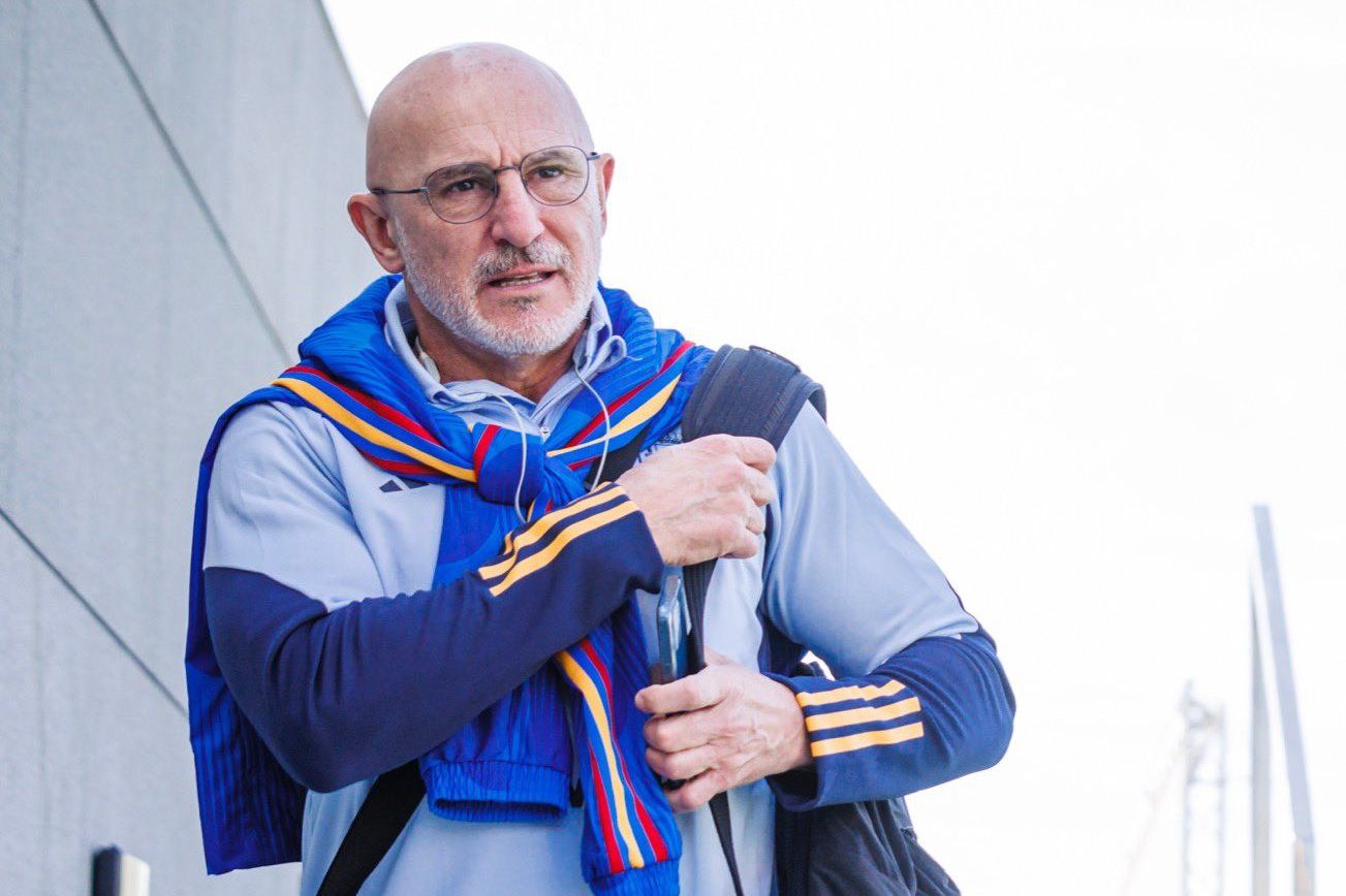  El seleccionador Luis de la Fuente, en Las Rozas.