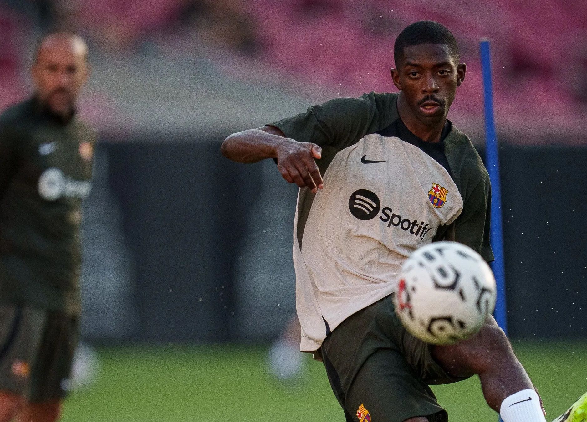  Ousmane Dembélé, en una sesión del Barcelona.