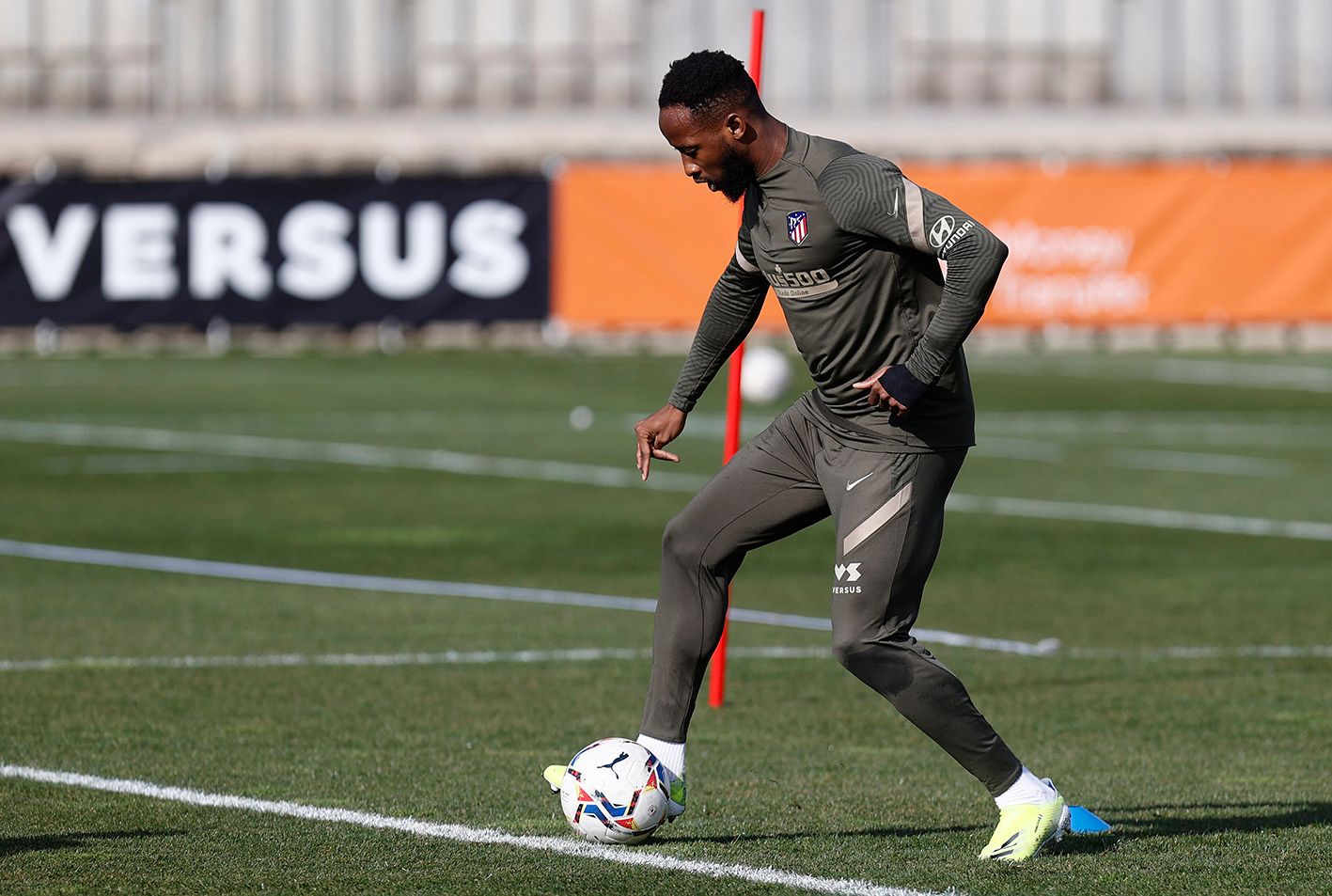  Dembélé, en una sesión del Atlético de Madrid.