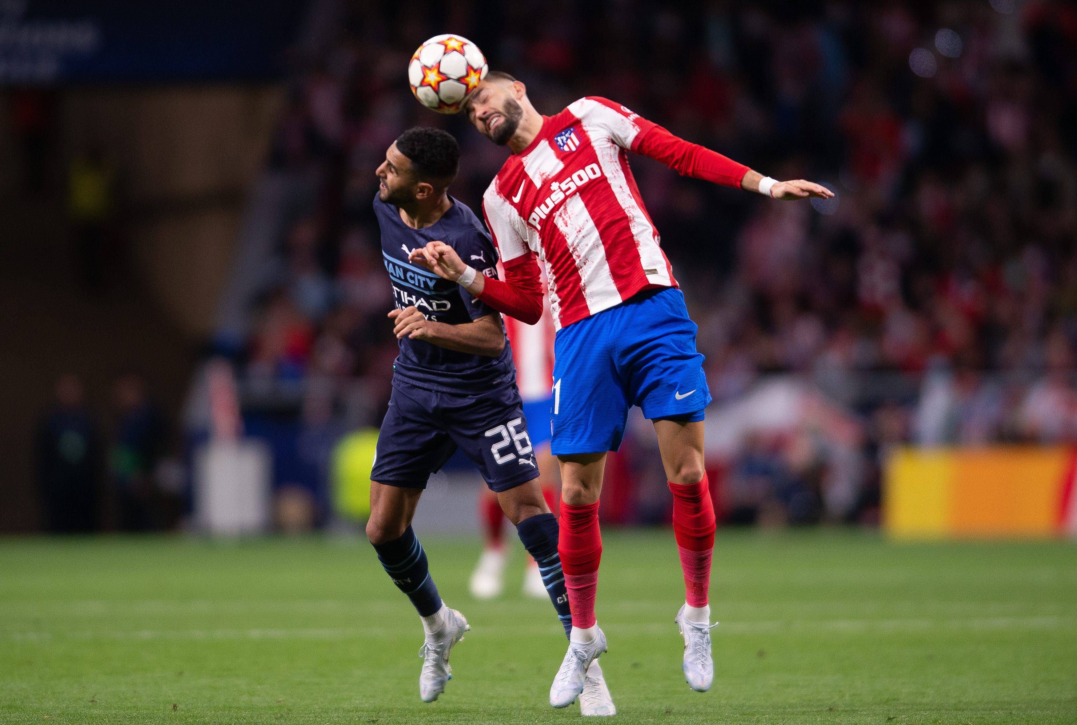  Atlético de Madrid contra el Manchester City en el Metropolitano durante la Champions League de 2022.
