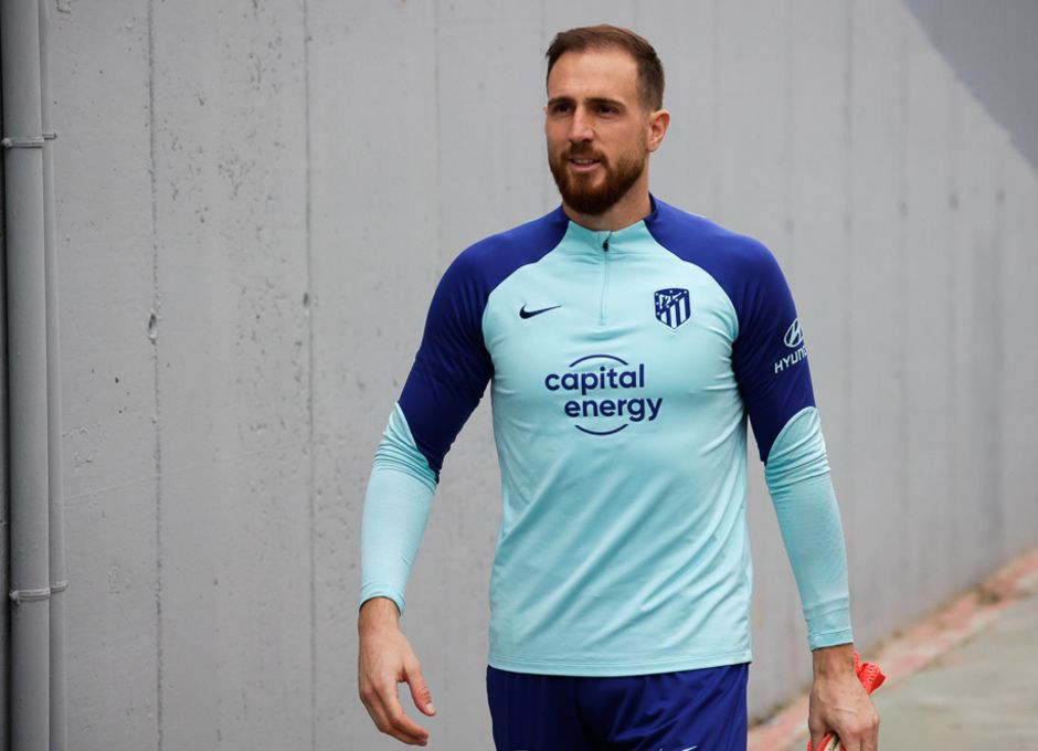 Jan Oblak, en una sesión del Atlético de Madrid.