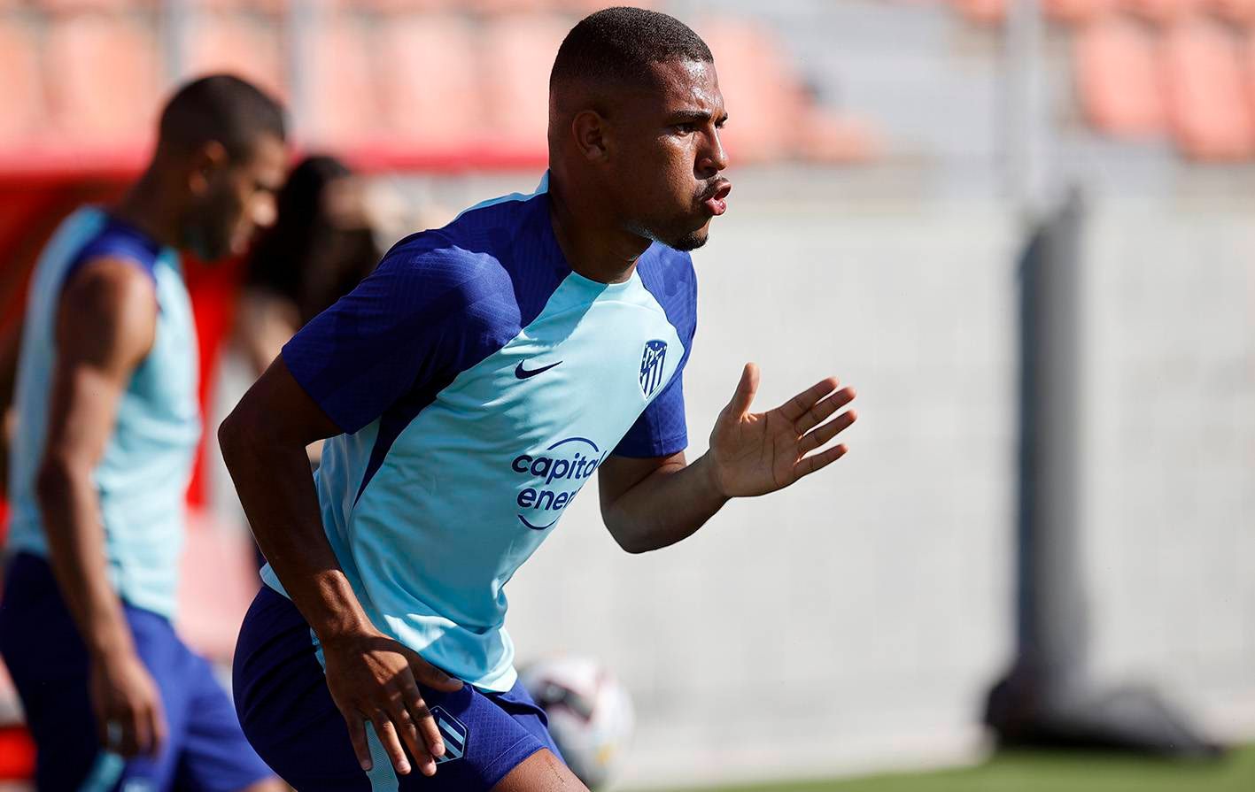  Samuel Lino, en su primer entrenamiento con el Atlético de Madrid.