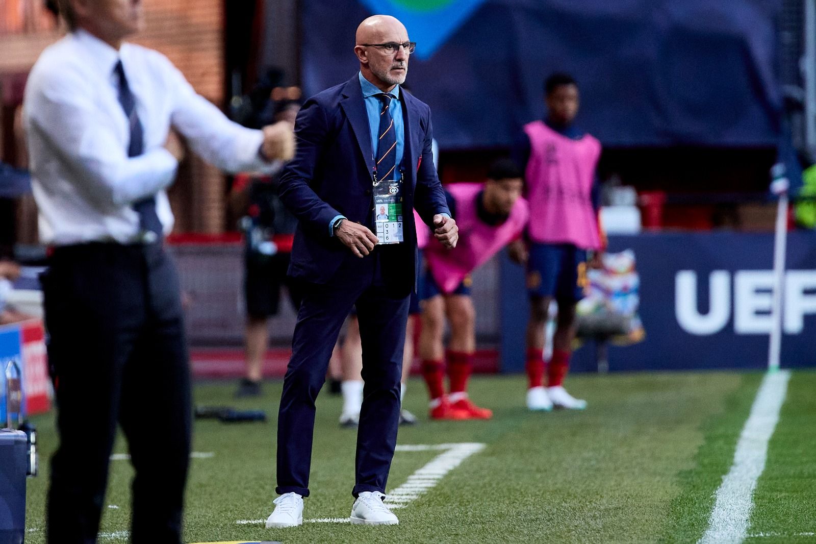  Luis de la Fuente, en el España-Italia.