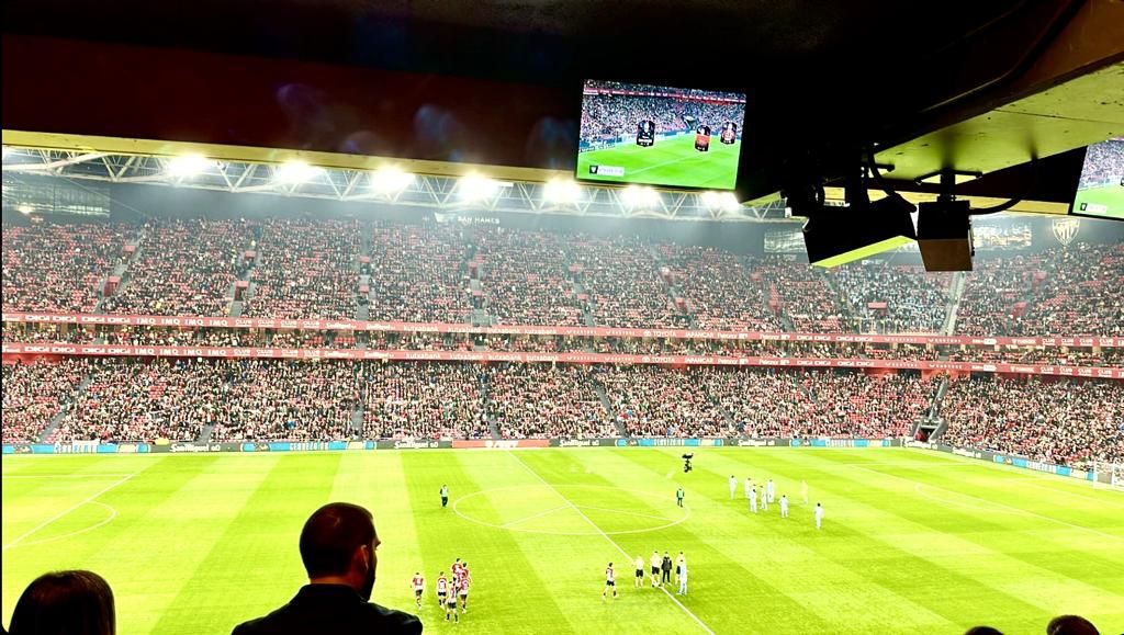  Vista desde Tribuna Principal del partido ante el RC Celta en San Mamés.