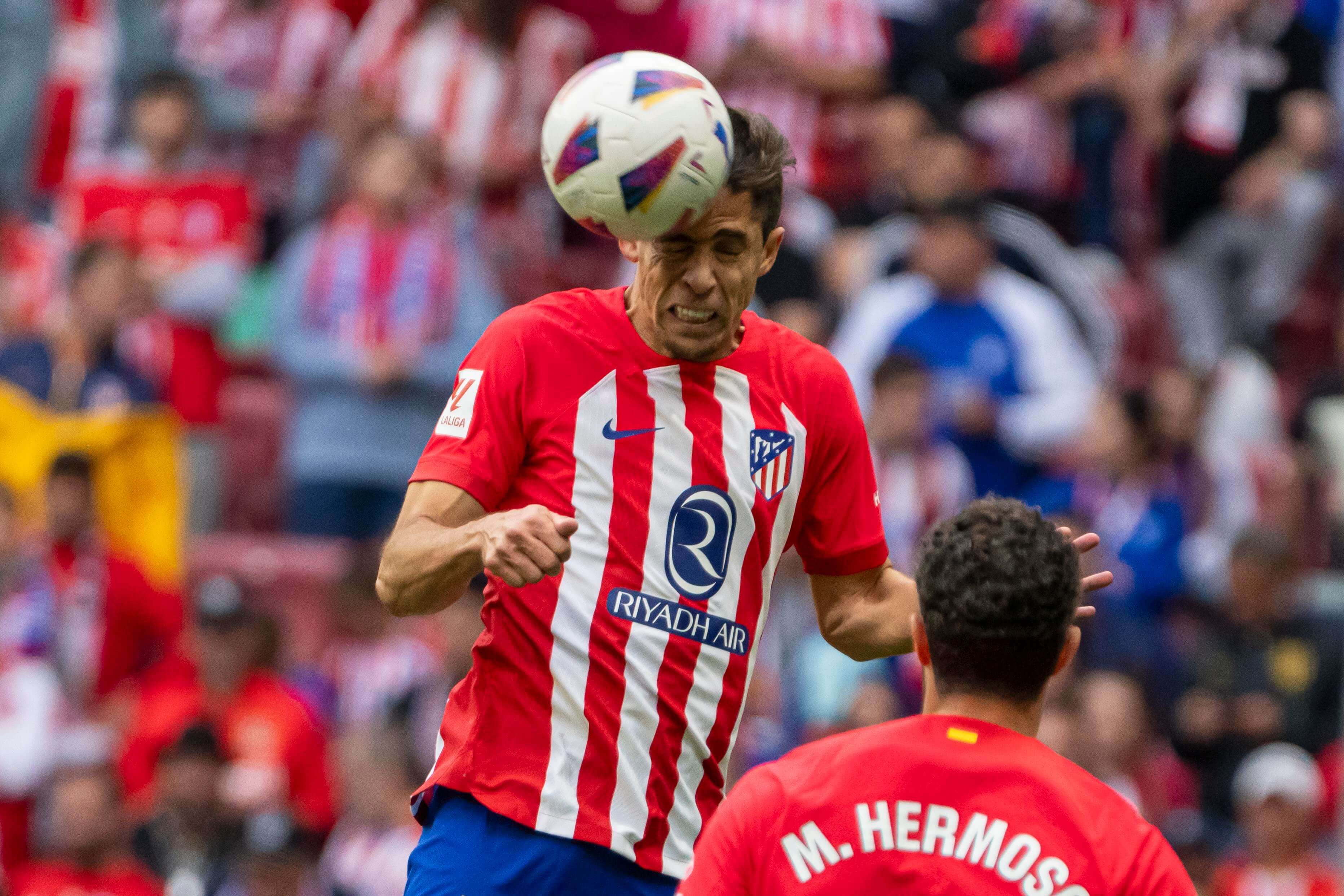 Gabriel Paulista, en el Atlético-Osasuna.