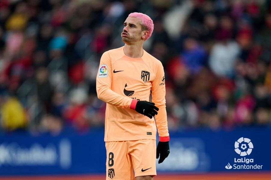 Griezmann se lamenta de una jugada contra el Osasuna (Foro: LaLiga).