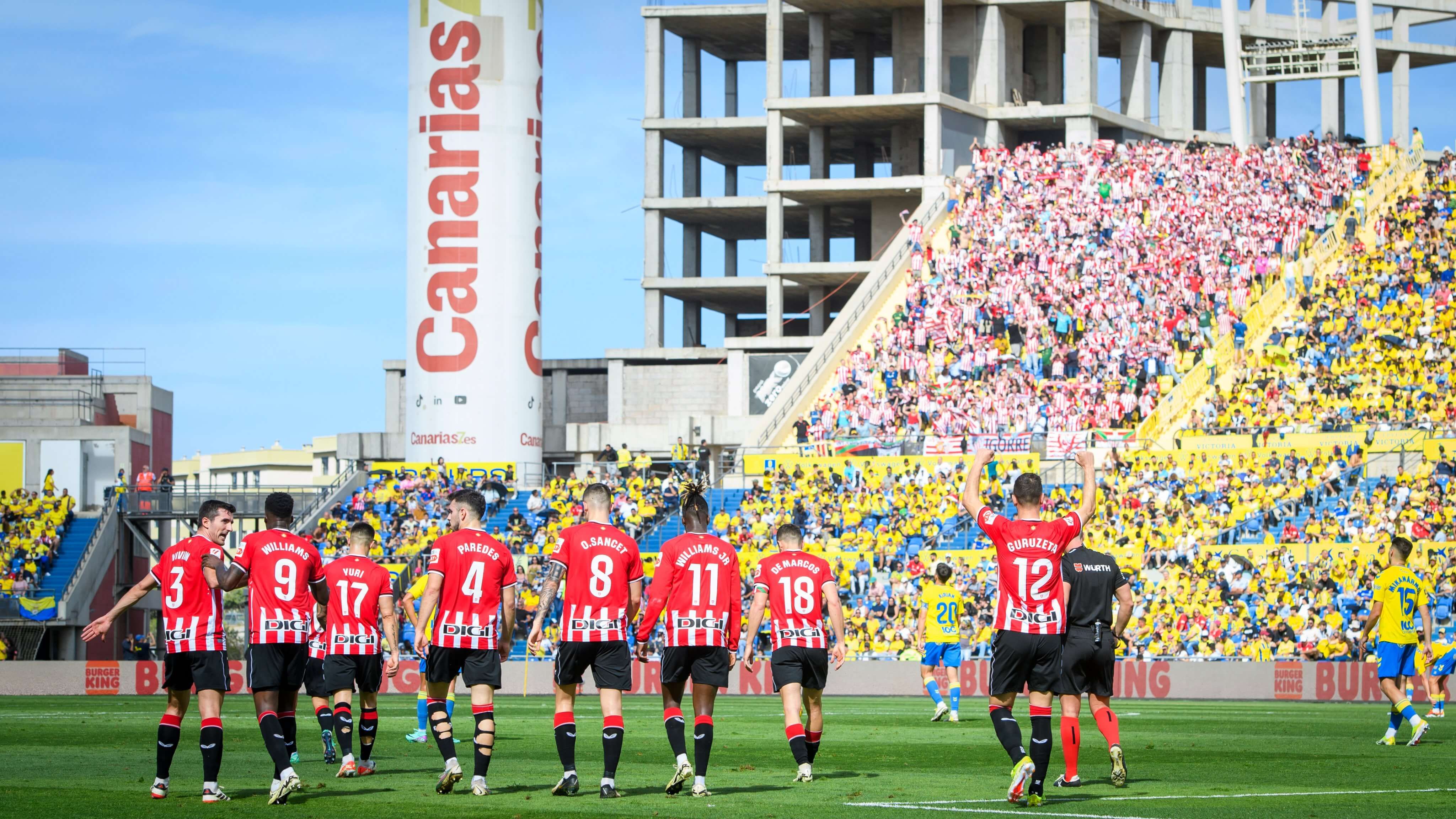  Celebración de un gol de Gorka Guruzeta ante la UD Las Palmas.